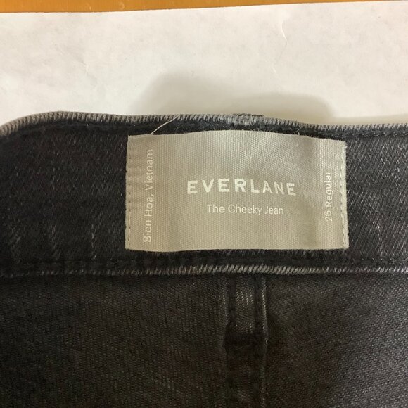 Everlane Faded Black The Cheeky Straight Leg Jean 26R - Picture 3 of 10